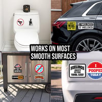 150 stuks harde hoedenstickers (DIRTY) voor helmen gereedschapskisten