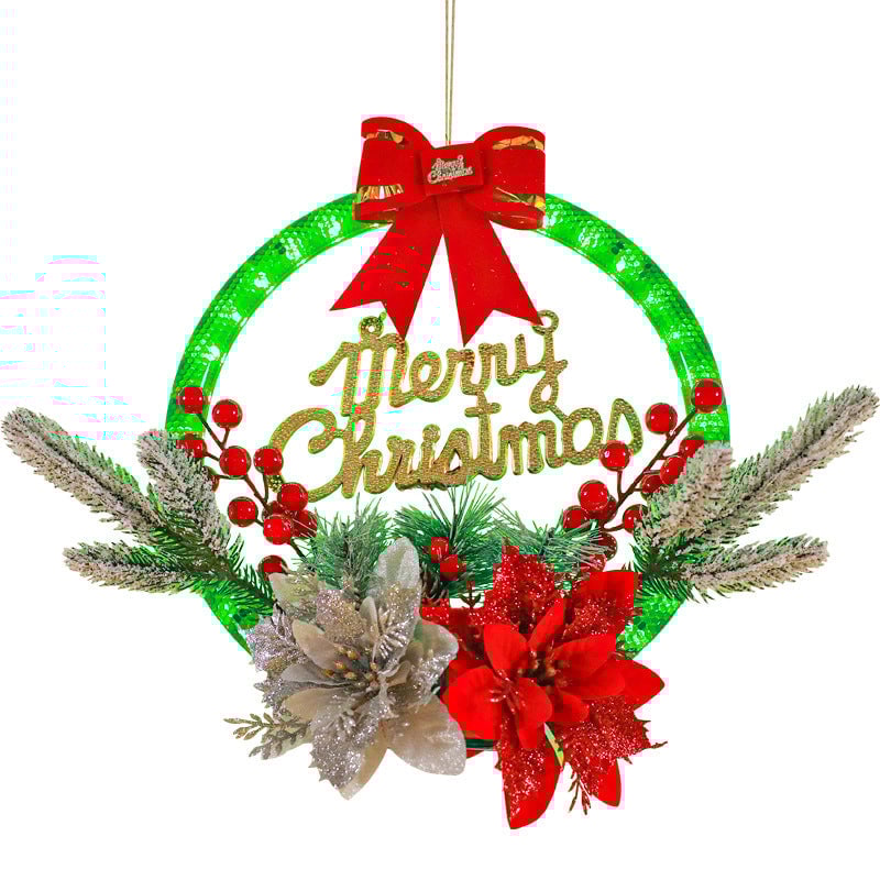 Weihnachtskränze mit LED-Licht