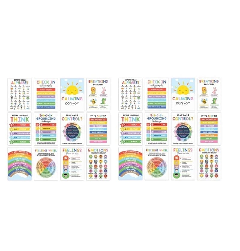 🧘‍♀️ Calming Corner Poster Set 🧠