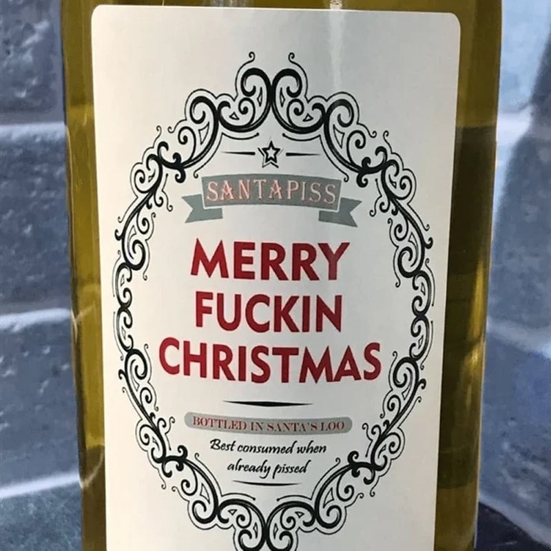 🎄Etichette Per Bottiglie Di Novità Divertenti Di Natale (Confezione da 5 Pezzi)