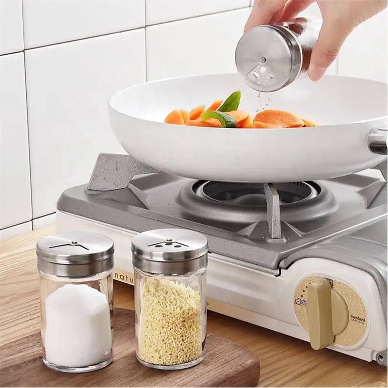 Glass Spice Jars Set