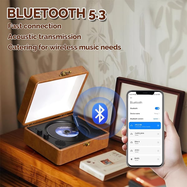 Portable Retro CD Bluetooth Music Player