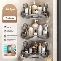 Triangulär sugkoppsduschcaddy