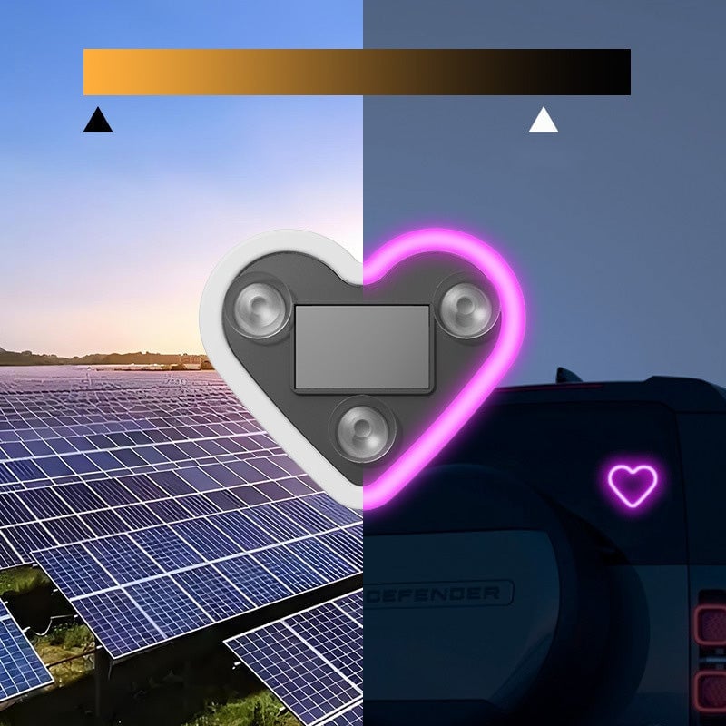 Solar Heart LED Car Ambient Light