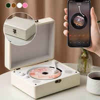 Bärbar retro CD-spelare med Bluetooth-ljud