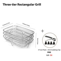 3-Layer Stackable Air Fryer Rack