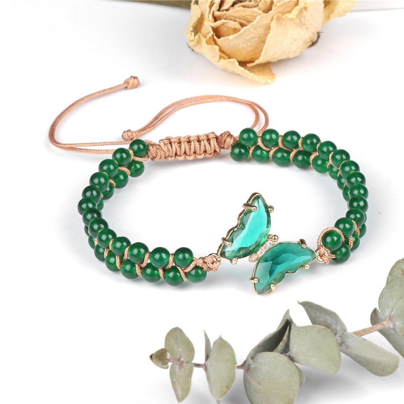 Healing Crystal Butterfly Bracelet