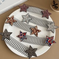 Rhinestone Star Hårkam Sett (5 Stk)