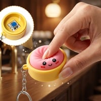 Light-Up Squeezable Steamed Bun Keychain