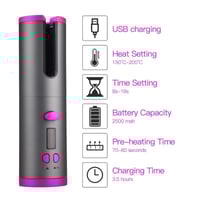 Wireless Auto Rotation Curling Iron