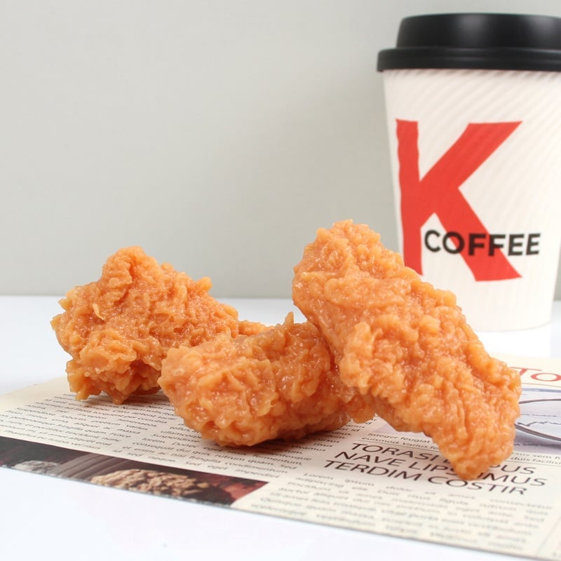 PVC Simulated Chicken Leg Keychain Ornament