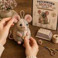Charming Patchwork Mouse DIY Kit