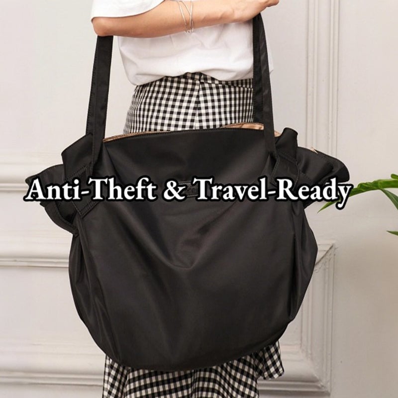Sakerplus Foldable Oxford Canvas Crossbody Bag