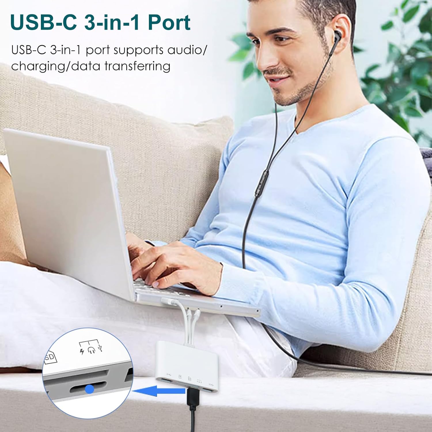 Sakerplus 5 In 1 Multifunctional Card Reader