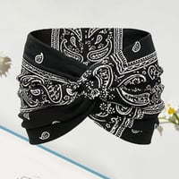 Tryckt korsad yogahårband
