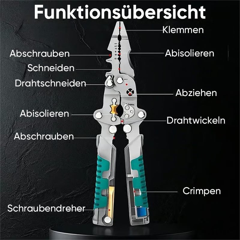 Sakerplus Multifunktions-Elektrikerzangen-Set