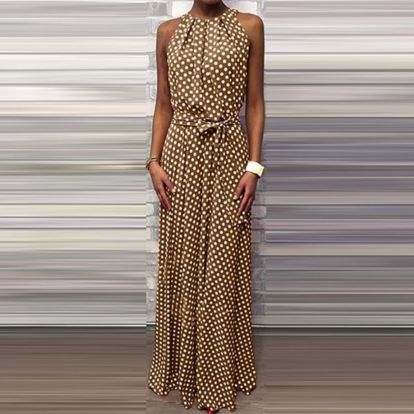 Maxiklänning med prickiga tryck