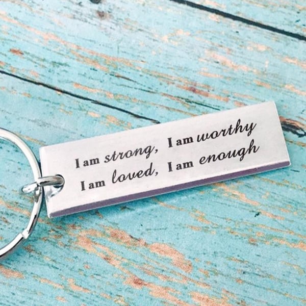 SANK®Stainless Steel  "I am strong" Keychain