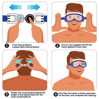 High Definition Waterproof Anti-fog Large Frame Swimming Goggles【Set Of 2 PCS】