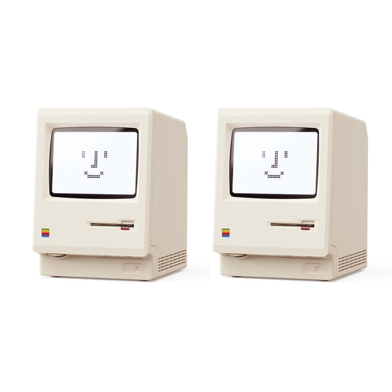 1984 Retro-Inspired Cream Digital Alarm Clock