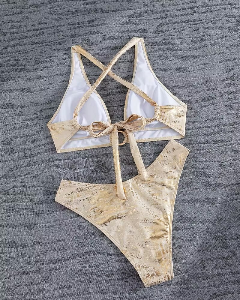 Metal Buckle Design Bikini