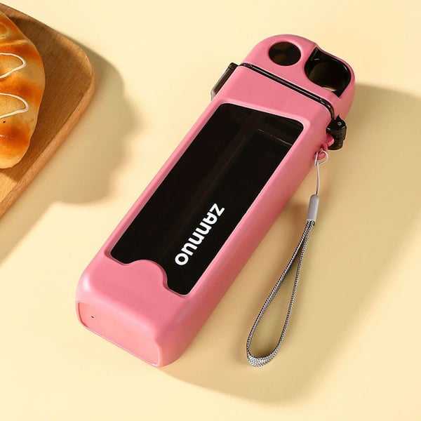 Portable Square Water Bottle with Straw