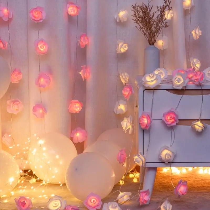 Guirlande lumineuse LED roses