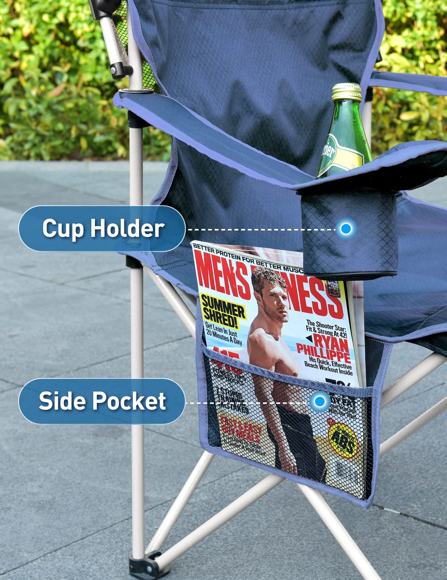 Folding Camping Chair with Canopy and Fan