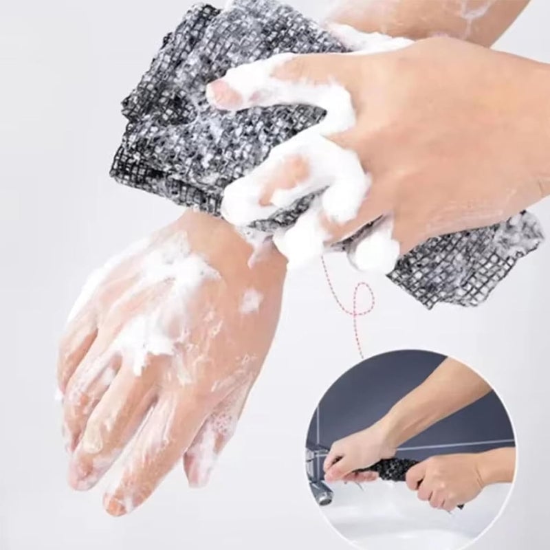 Exfoliërende antibacteriële douchehanddoek