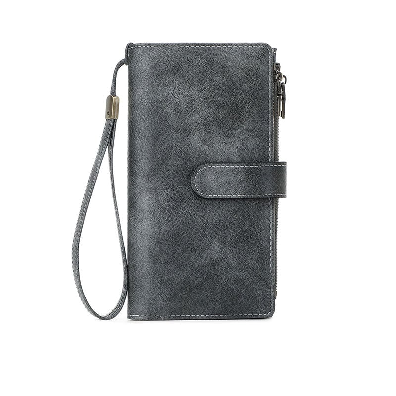 RFID Tri-fold Large Capacity Long Wallet
