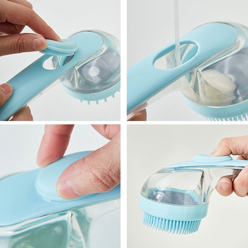 Press-to-Dispense Bath Brush (18 cm)