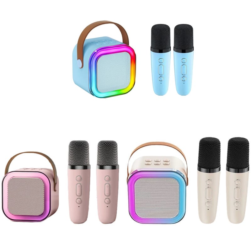 Mini Karaoke Machine with Wireless Microphones