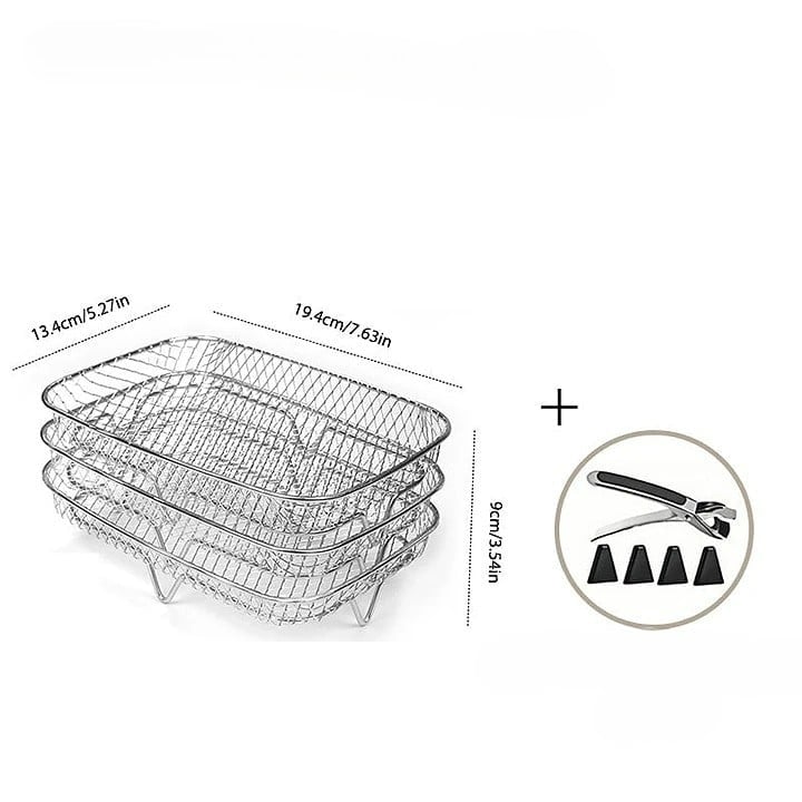 Stapelbarer 3-lagiger Heißluftfritteusenständer