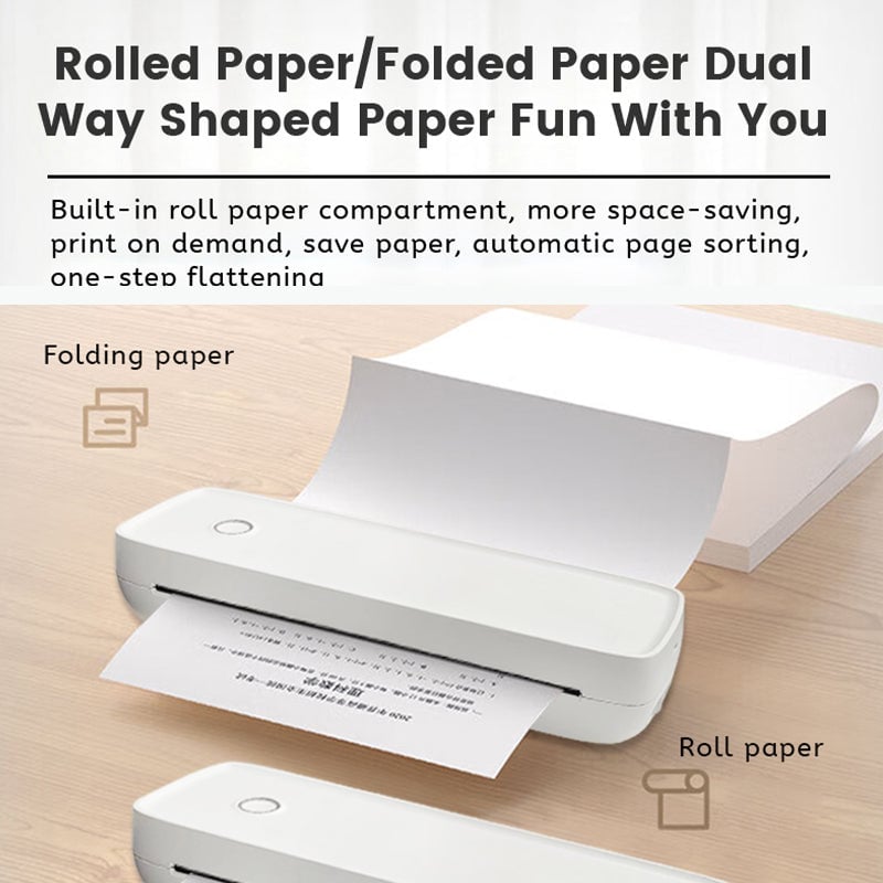 Portable Wireless Bluetooth Thermal Printer Free Shipping