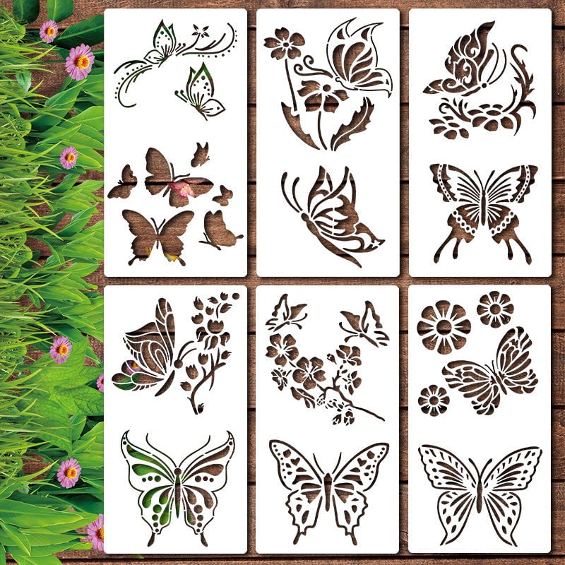 Tuinhek grote bloemstencils