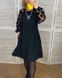 Elegant polka dot pattern dress