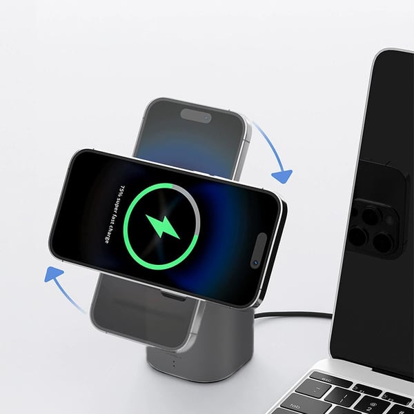 3-in-1 Magnetic Wireless Speaker & Dual Charger with Adjustable Stand