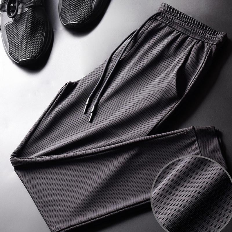 Pantalones de fitness de seda de hielo para hombre