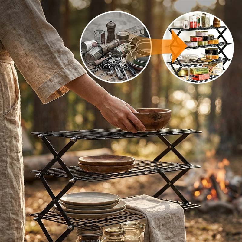 Durable Foldable Stainless Steel Storage Rack