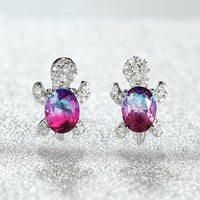 Crystal Turtle Earrings