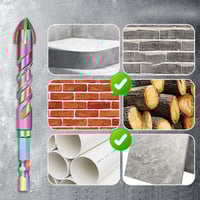 4pcs Titanium Coated Spiral Four-blade Eccentric Drill Bits