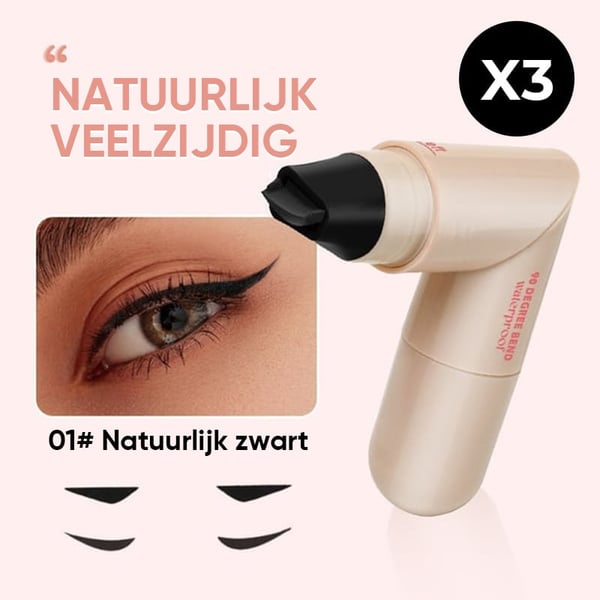 Rotatie-eyelinerstempelpen met dubbel kopontwerp