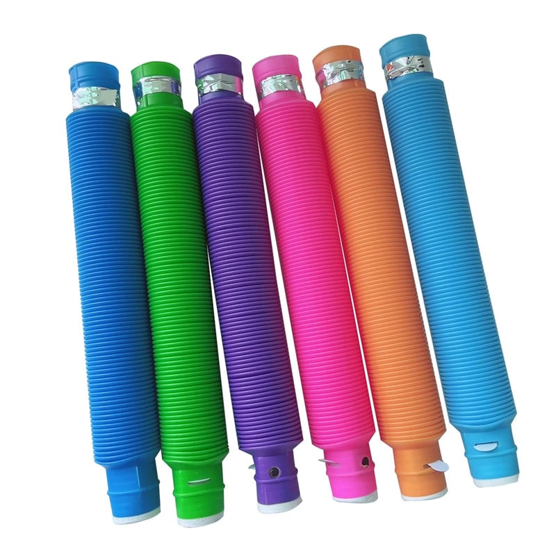 6 x LED Glowing Stretch Tubes in assorted colors