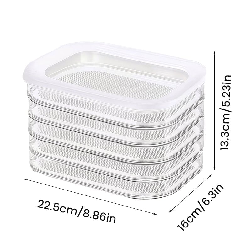 Multi-Layer Food Storage Box with Lid