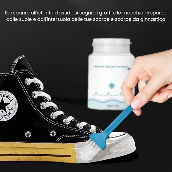 Gel detergente sbiancante per scarpe