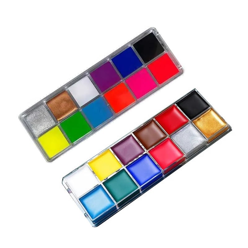 Professional Oil-Based Face & Body Paint Palette