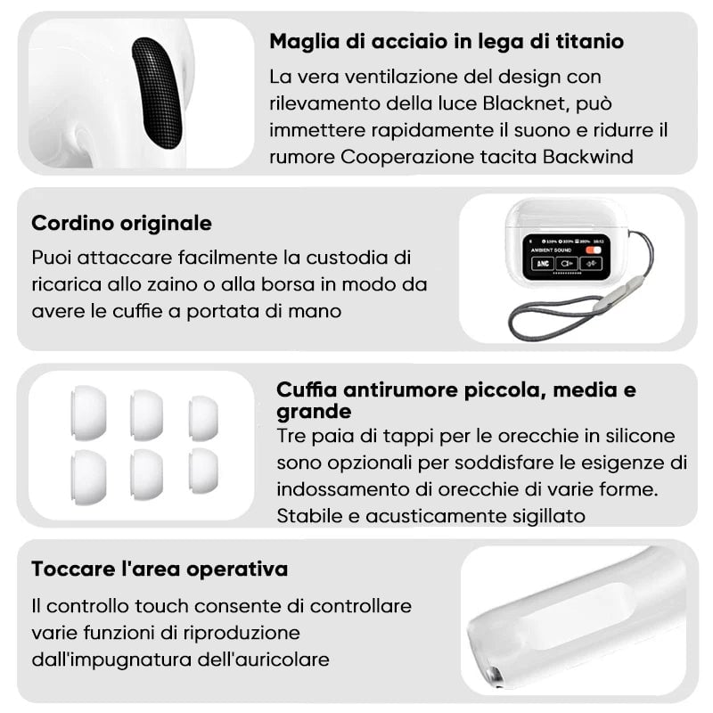 Auricolari Bluetooth con cancellazione del rumore
