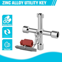 4 Way Sillcock Key with Bit