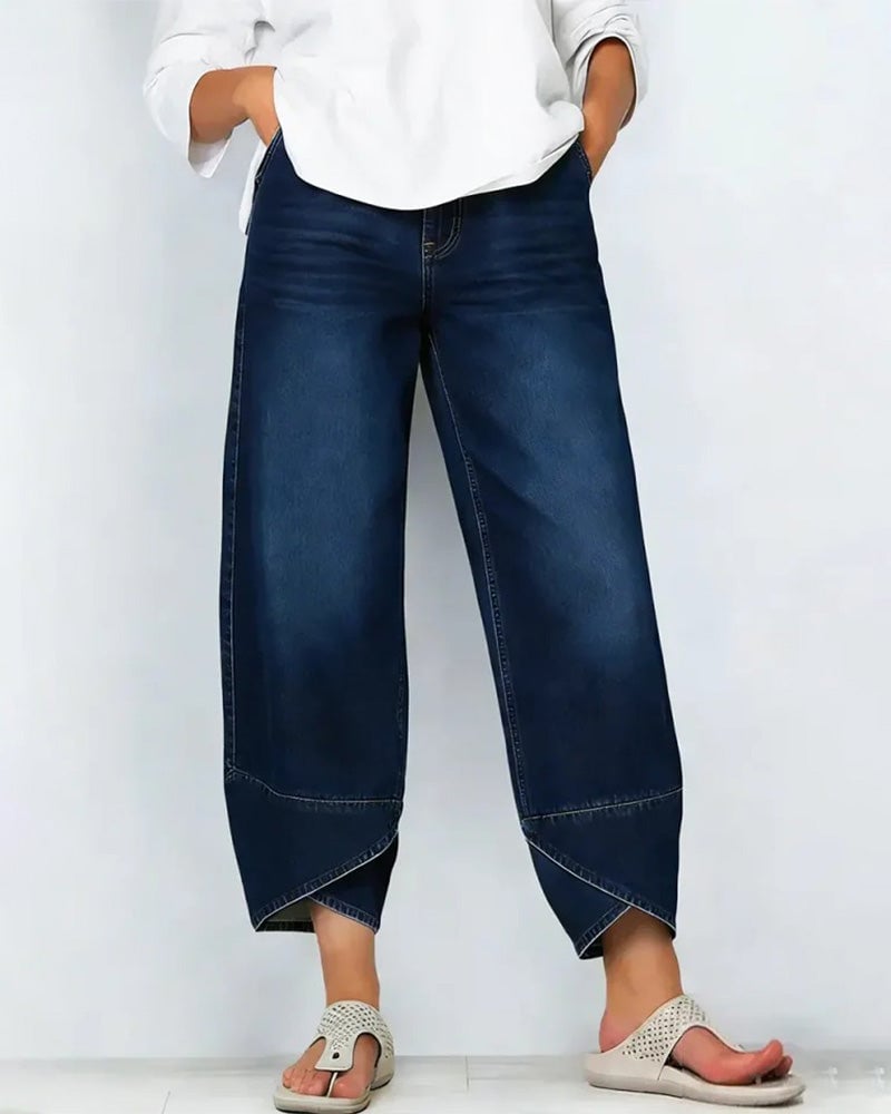 Bukse Denim Lappeteknikk Casual