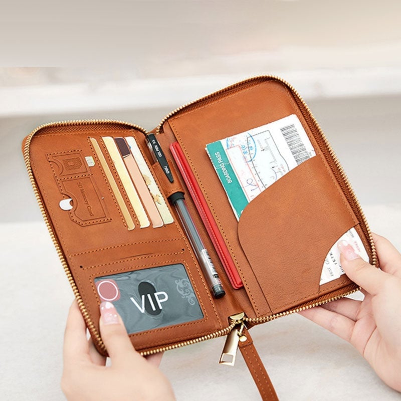Multifunktionale RFID Reisepass-Brieftasche
